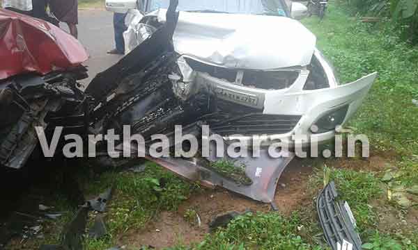 ಹೊಸ್ಮಠ: ಕಾರುಗಳೆರಡರ ನಡುವೆ ಢಿಕ್ಕಿ