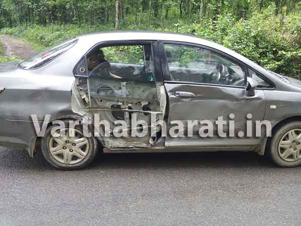 ಪೇರಡ್ಕ: ಕಾರಿಗೆ ಜೀಪ್ ಢಿಕ್ಕಿ