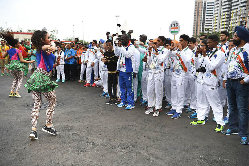 ಕ್ರೀಡಾಗ್ರಾಮದ ಸ್ವಾಗತ ಸಮಾರಂಭಕ್ಕೆ ಸಾಕ್ಷಿಯಾದ ಭಾರತೀಯ ಅಥ್ಲೀಟ್‌ಗಳು