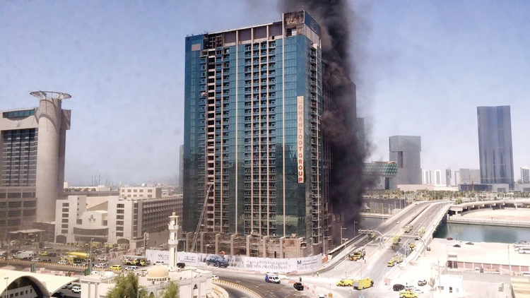 ಅಬುಧಾಬಿ: ನಿರ್ಮಾಣಹಂತದ ಬಹುಮಹಡಿ ಕಟ್ಟಡದಲ್ಲಿ ಅಗ್ನಿ ಆಕಸ್ಮಿಕ