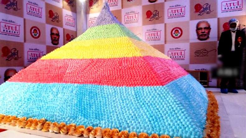 ಪ್ರಧಾನಿ ಮೋದಿ ಹುಟ್ಟುಹಬ್ಬಕ್ಕೆ ವಿಶ್ವ ದಾಖಲೆಯ ಕೇಕ್