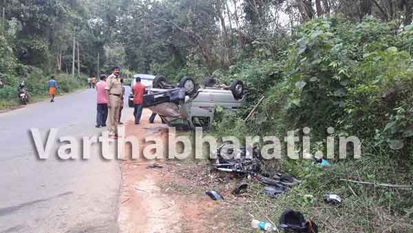 ನಿಡ್ಲೆ: ಬೈಕ್‌ಗೆ ಕಾರು ಢಿಕ್ಕಿ; ಸವಾರ ಸ್ಥಳದಲ್ಲೇ ಮೃತ್ಯು