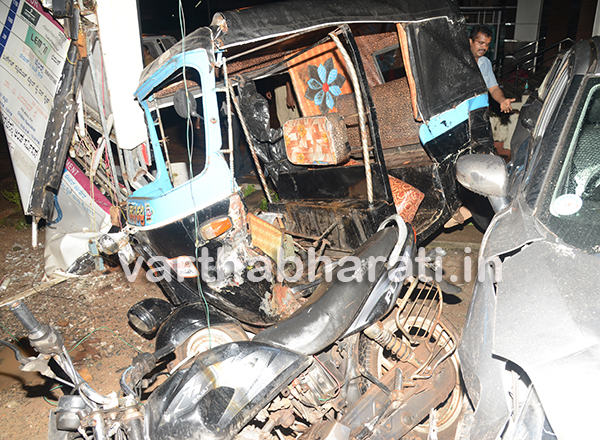 ಮಂಗಳೂರು: ಸರಣಿ ಅಪಘಾತ - ಇಬ್ಬರಿಗೆ ಗಾಯ