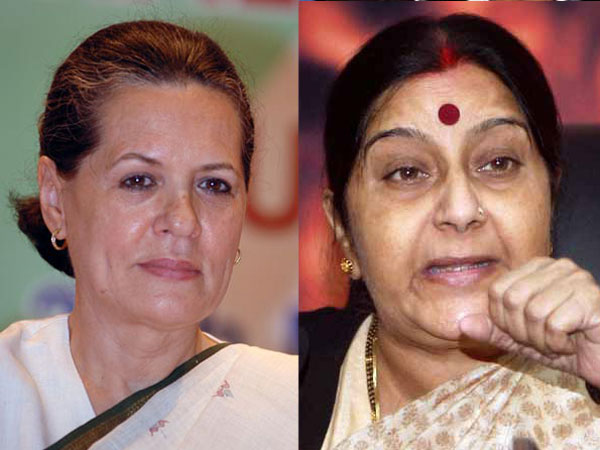 ಸೋನಿಯಾ ಗಾಂಧಿಯನ್ನು ಭೇಟಿ ಮಾಡಿದ ಸುಶ್ಮಾ