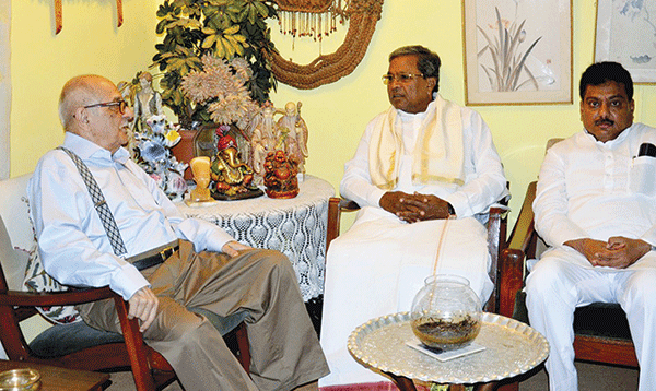 ಕಾವೇರಿ ನದಿ ನೀರು ಹಂಚಿಕೆ ವಿವಾದ: ನಾರಿಮನ್-ಸಿಎಂ ಚರ್ಚೆ