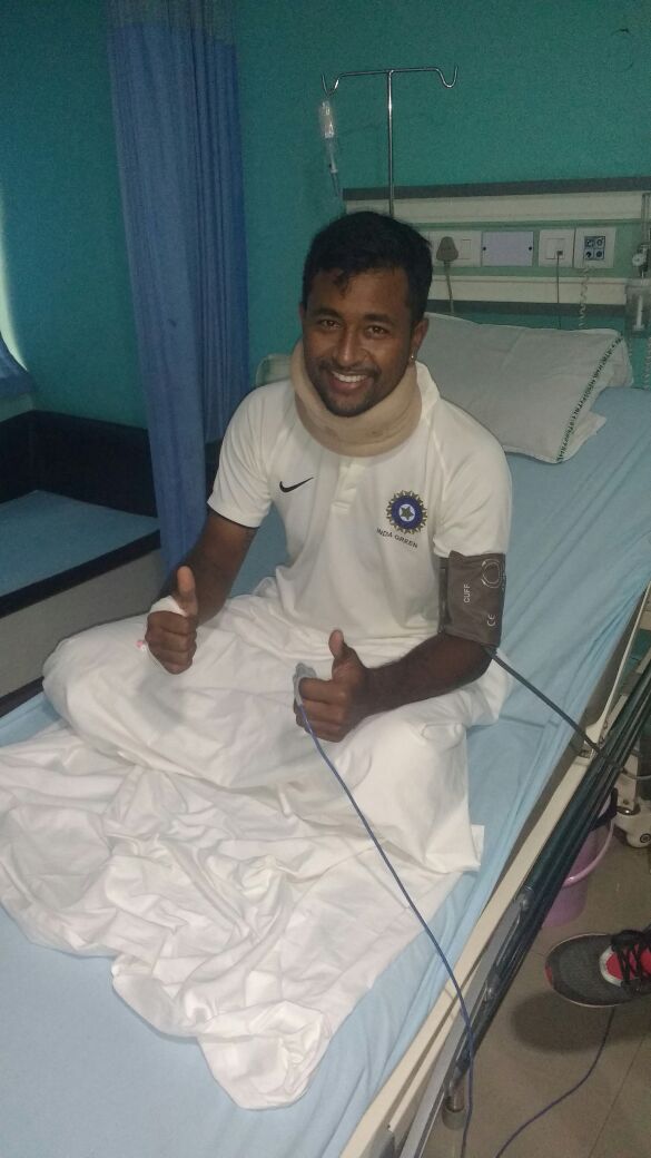 ಪ್ರಗ್ಯಾನ್ ಓಜಾ ತಲೆಗೆ ಅಪ್ಪಳಿಸಿದ ಚೆಂಡು; ಅಪಾಯದಿಂದ ಪಾರು