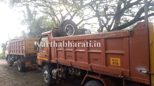 ಮರಳು ಅಕ್ರಮ ಸಾಗಾಟ: ಮೂರು ಲಾರಿಗಳು ವಶ