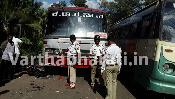 ಬಂಟ್ವಾಳ: ಕೆಎಸ್ಸಾರ್ಟಿಸಿ ಬಸ್ ಢಿಕ್ಕಿ; ಬೈಕ್ ಸವಾರ ಮೃತ್ಯು