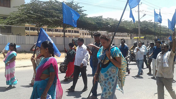 ಹಾಸನ ತಲುಪಿದ ಚಲೋ ಉಡುಪಿ ಜಾಥಾ