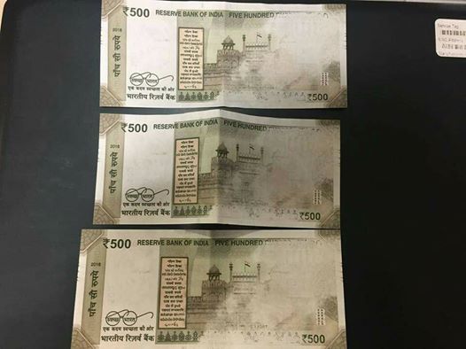 ಬಣ್ಣ ಮಾಸಿದ ಹೊಸ 500 ರೂ. ನೋಟು ?