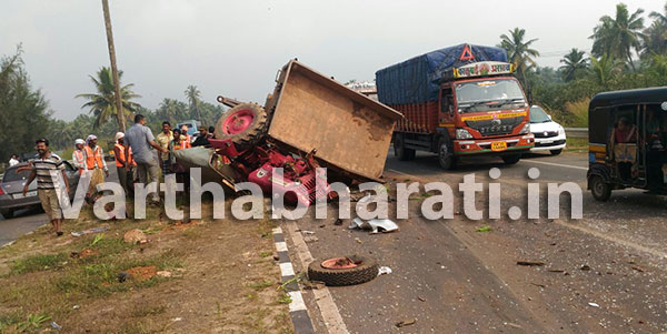 ಟ್ರ್ಯಾಕ್ಟರ್ ಗೆ ಬಸ್ ಢಿಕ್ಕಿ: ಟ್ರ್ಯಾಕ್ಟರ್ ಚಾಲಕನಿಗೆ ಗಾಯ