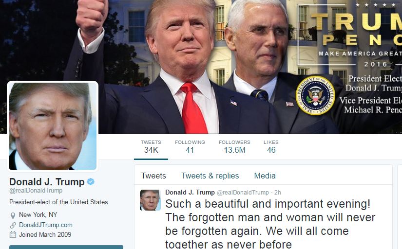 ಟ್ವಿಟರ್ ಪ್ರೊಫೈಲ್ ಪರಿಷ್ಕರಿಸಿದ ಟ್ರಂಪ್