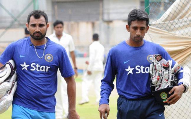 ಚೆನ್ನೈ ಟೆಸ್ಟ್: ಶಮಿ, ಸಹಾ ಔಟ್‌