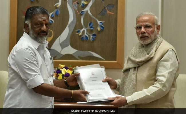 ಪ್ರಧಾನಿ ಭೇಟಿಗಾಗಿ ಪನ್ನೀರಸೆಲ್ವಂ ದಿಲ್ಲಿಗೆ