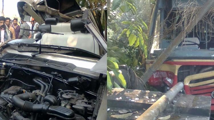 ಕೆಎಸ್ಸಾರ್ಟಿಸಿ ಬಸ್,ಕಾರು ಢಿಕ್ಕಿ: ಇಬ್ಬರ ಮೃತ್ಯು