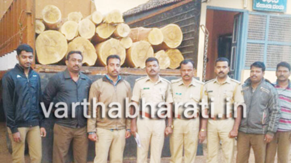 ಅಕ್ರಮ ಮರದ ದಿಮ್ಮಿಗಳ ಸಾಗಾಟ : ಲಾರಿ ಸಹಿತ ಸೊತ್ತಗಳ ವಶ