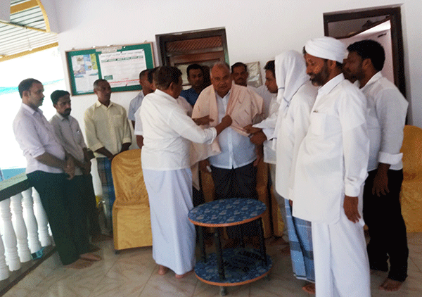 ರಾಜ್ಯ ಗೇರು ನಿಗಮದ ಅಧ್ಯಕ್ಷರಿಗೆ ಸನ್ಮಾನ