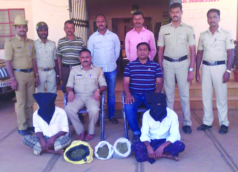 ​ಶಿವಮೊಗ್ಗ: ಗಾಂಜಾ ಮಾರಾಟಕ್ಕೆ ಯತ್ನಿಸಿದ ಇಬ್ಬರ ಬಂಧನ