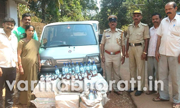 ಅಂಕೋಲಾ, ಓಮ್ನಿ ಸೇರಿದಂತೆ 1ಲಕ್ಷ 67 ಸಾವಿರ ರೂ. ಮೌಲ್ಯದ ಅಕ್ರಮ ಸರಾಯಿ ವಶ