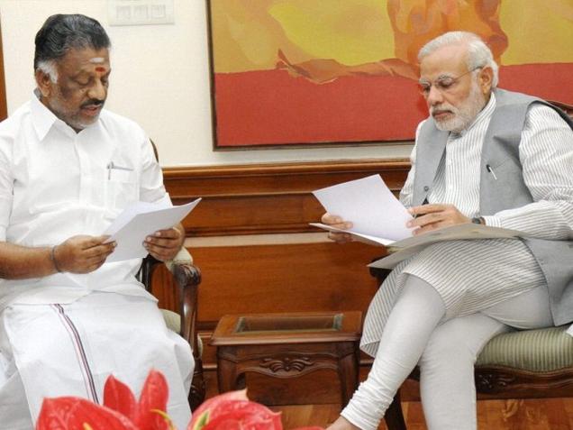 ಪನ್ನೀರ್‌ಸೆಲ್ವಂರಿಂದ ಮೋದಿ ಸರಕಾರದ ಗುಣಗಾನ!