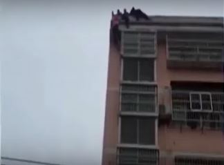 7ನೆ ಮಹಡಿಯಿಂದ ಹಾರಿದ ಪತ್ನಿಯ ಜಡೆಹಿಡಿದು ಜೀವ ಉಳಿಸಿದ ಪತಿ