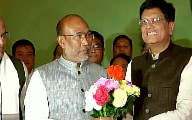 ಮಣಿಪುರ ಮುಖ್ಯಮಂತ್ರಿ ಹುದ್ದೆಗೆ ಬಿಜೆಪಿಯ ಅಭ್ಯರ್ಥಿಯಾಗಿ ಎನ್.ಬಿರೇನ್ ಸಿಂಗ್ ಆಯ್ಕೆ