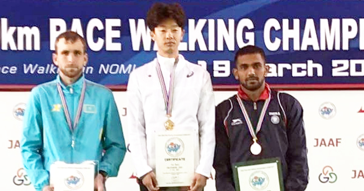 ಏಷ್ಯನ್ ರೇಸ್ ವಾಕ್ ಚಾಂಪಿಯನ್‌ಶಿಪ್: ಇರ್ಫಾನ್‌ಗೆ ಕಂಚು