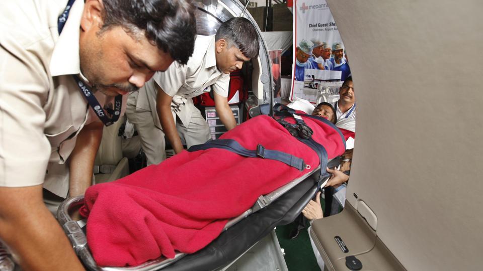 ಆಂಬುಲೆನ್ಸ್ ವಿಮಾನಕ್ಕೇ ಬಿತ್ತು ಬೆಂಕಿ!