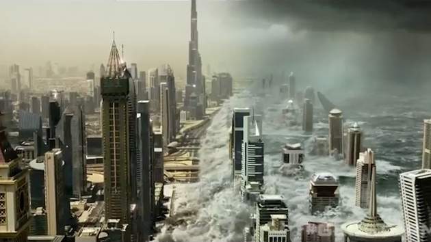 ಬುರ್ಜ್ ಖಲೀಫಾಕ್ಕೆ ಅಪ್ಪಳಿಸಿದ ಬೃಹತ್ ಅಲೆಗಳು !