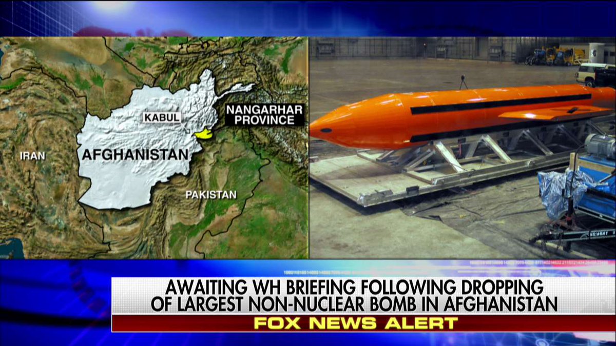 ಅಫ್ಘಾನಿಸ್ತಾನದ  ನಂಗರ್ ಹಾರ್ ಮೇಲೆ ಅಮೆರಿಕದ  ನಾನ್‌ ನ್ಯೂಕ್ಲಿಯರ್‌ ಬಾಂಬ್‌ ದಾಳಿ