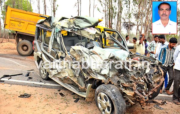 ಲಾರಿ - ಕಾರು ಢಿಕ್ಕಿ : ವ್ಯಕ್ತಿ ಸಾವು