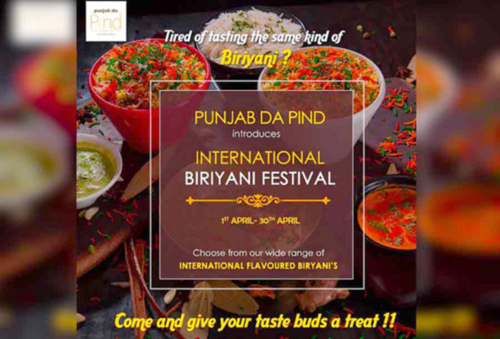 ಮಂಗಳೂರು: ಪಂಜಾಬ್ ದಾ ಪಿಂಡ್ ರೆಸ್ಟೋರೆಂಟ್ನಲ್ಲಿ ಅಂತಾರಾಷ್ಟ್ರೀಯ ಬಿರಿಯಾನಿ ಉತ್ಸವ