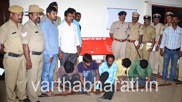 ದರೋಡೆ ಸಂಚು : ಐವರು ಆರೋಪಿಗಳ ಬಂಧನ