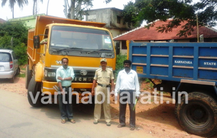 ಅಕ್ರಮ ಮರಳು ಸಾಗಾಟ: ಜಿಲ್ಲಾ ಮರಳು ಸಮಿತಿ ಅಧಿಕಾರಿಗಳಿಂದ ಟಿಪ್ಪರ್ ವಶ