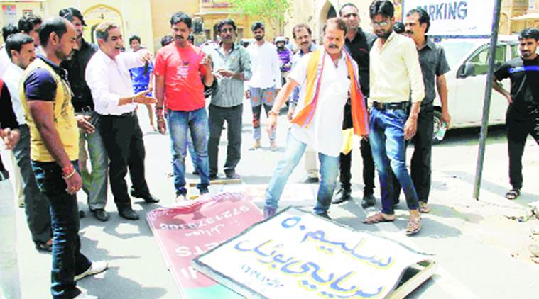 ಜೈಪುರ: ಜಾಹೀರಾತು ಚಿತ್ರತಂಡದ ಸೆಟ್ ಧ್ವಂಸ