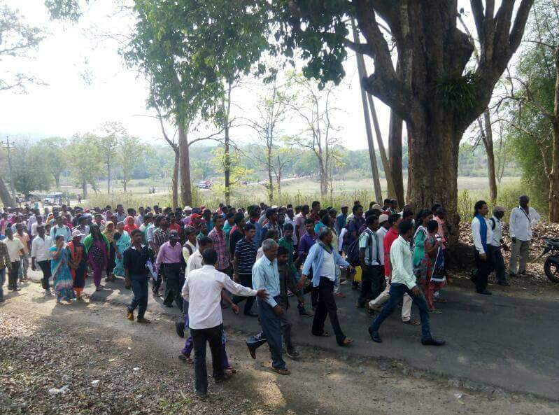 ಮುಖ್ಯಮಂತ್ರಿ ಭರವಸೆ ಹಿನ್ನೆಲೆಯಲ್ಲಿ ಕಾಲ್ನಡಿಗೆ ಜಾಥ  ಕೈ ಬಿಟ್ಟ ಹೋರಾಟಗಾರರು