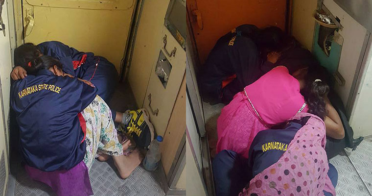 ರಾಜ್ಯ ಪೊಲೀಸ್ ಮಹಿಳಾ ಕ್ರೀಡಾಳುಗಳಿಗೆ ರೈಲಿನ ಟಾಯ್ಲೆಟ್ ಬಳಿ ಮಲಗುವ ಸೌಭಾಗ್ಯ?