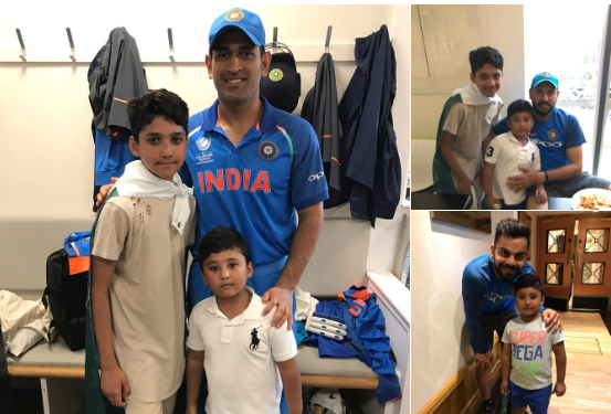 ಅಝರ್ ಅಲಿ ಮಕ್ಕಳೊಂದಿಗೆ ಬೆರೆತ ಧೋನಿ, ಯುವಿ, ಕೊಹ್ಲಿ