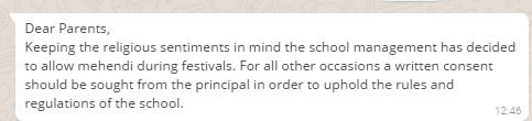 ಈದುಲ್ ಫಿತ್ರ್ ಗೆ ಶಾಲಾ ಮಕ್ಕಳಿಗೆ ಮೆಹೆಂದಿ ನಿಷೇಧ: ನಿರ್ಧಾರ ಕೈ ಬಿಟ್ಟ ಉಡುಪಿ ಸೈಲಸ್ ಇಂಟರ್‌ ನ್ಯಾಶನಲ್ ಸ್ಕೂಲ್‌