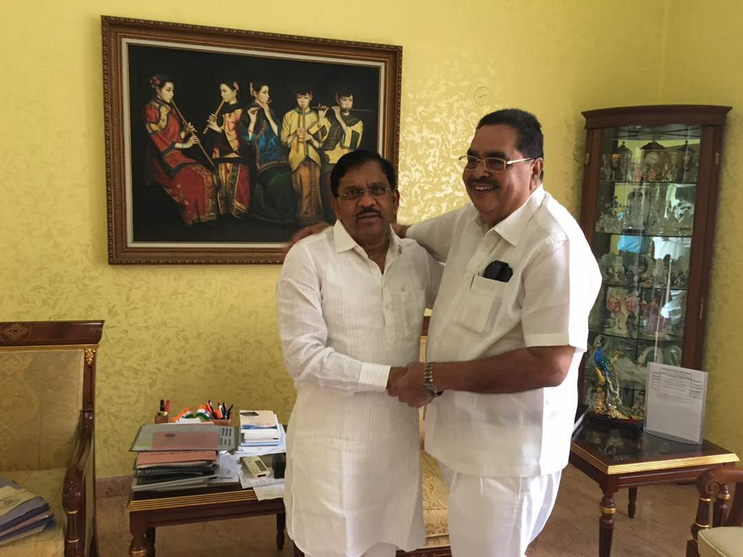 ಡಾ.ಜಿ.ಪರಮೇಶ್ವರ್- ರಮಾನಾಥ ರೈ ಭೇಟಿ