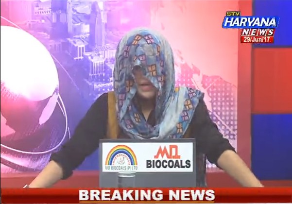 ಹರ್ಯಾಣ: ಬಿಜೆಪಿ ಸರಕಾರದ ಆದೇಶ ಪ್ರತಿಭಟಿಸಿ ಮುಖಪರದೆ ಧರಿಸಿ ಸುದ್ದಿ ಓದಿದ ಟಿವಿ ನಿರೂಪಕಿ