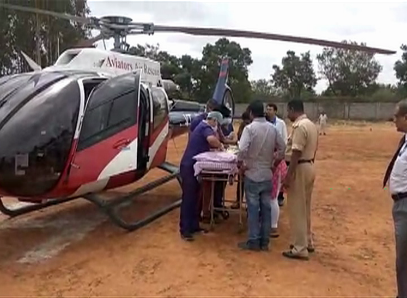 7 ನಿಮಿಷದಲ್ಲಿಯೇ ಆಸ್ಪತ್ರೆ ತಲುಪಿಸಿದ ಏರ್ ಆ್ಯಂಬುಲೆನ್ಸ್