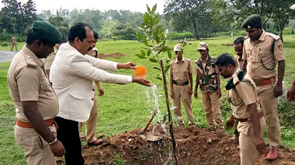 ಬಂಡೀಪುರದಲ್ಲಿ ಸಸಿ ನೆಡುವ ಮೂಲ ಸ್ವಾತಂತ್ರ್ಯ ದಿನಾಚರಣೆ
