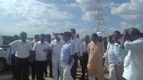 ​ಇಂಧನ ಸಚಿವರಿಂದ ಪಾವಗಡ ಸೋಲಾರ್‍ಪಾರ್ಕ್ ಕಾಮಗಾರಿ ಪರಿಶೀಲನೆ