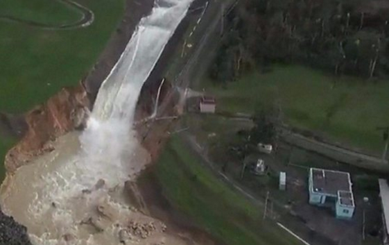 ಪೋರ್ಟರಿಕೊ: ಚಂಡಮಾರುತದಿಂದ ಬಿರುಕು ಬಿಟ್ಟಿರುವ ಅಣೆಕಟ್ಟೆ