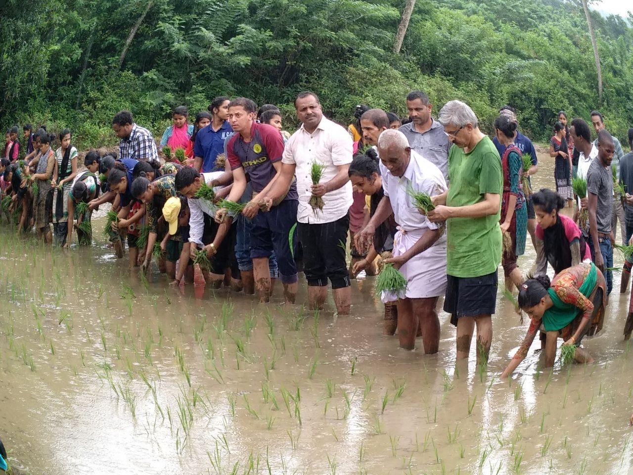 ಕೊಣಾಜೆ ಗಟ್ಟಿಮೂಲೆ ಮೇಲ್ಮನೆಯಲ್ಲಿ ವಿದ್ಯಾರ್ಥಿಗಳ ನಡಿಗೆ ರೈತರ ಹಡಿಲು ಭೂಮಿಯ ಕಡೆಗೆ