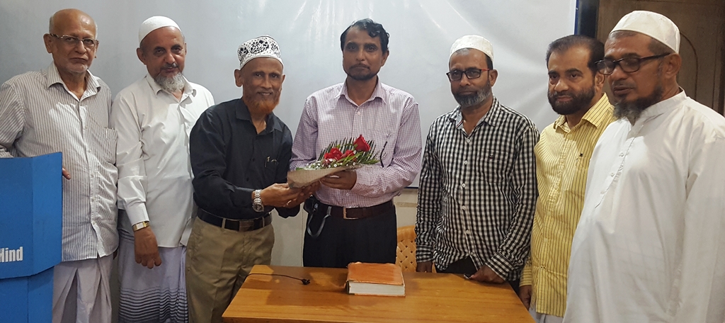 ಇದಾರೆ ಅದಬ್-ಇ-ಇಸ್ಲಾಮಿ ಹಿಂದ್ ರಾಷ್ಟ್ರೀಯ ಅಧ್ಯಕ್ಷ ಉಸ್ಮಾನಿ ಅವರಿಗೆ ಸನ್ಮಾನ