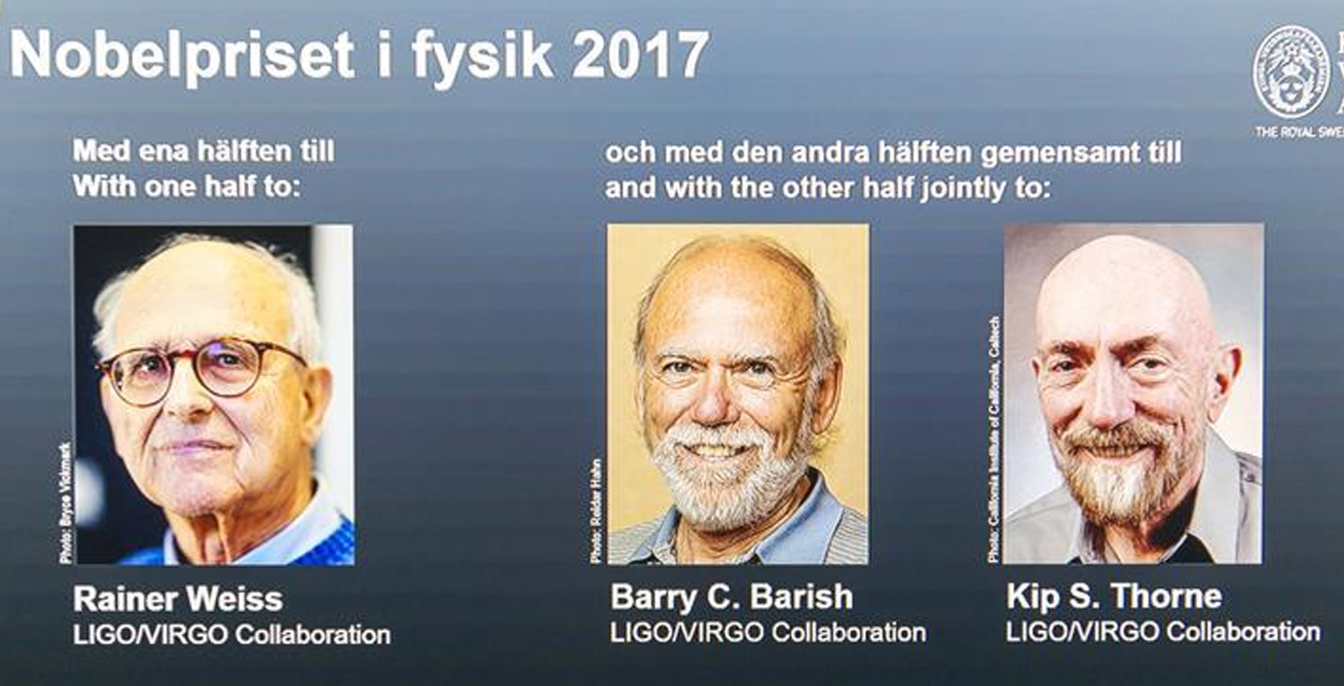 ಅಮೆರಿಕದ ಮೂವರು ವಿಜ್ಞಾನಿಗಳಿಗೆ ಭೌತಶಾಸ್ತ್ರದ ನೊಬೆಲ್ ಪುರಸ್ಕಾರ