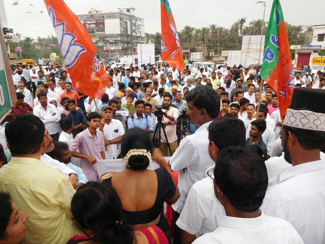 ತೊಕ್ಕೊಟ್ಟು: ಝುಬೈರ್ ಕೊಲೆ ಖಂಡಿಸಿ ಬಿಜೆಪಿಯಿಂದ ಪ್ರತಿಭಟನೆ