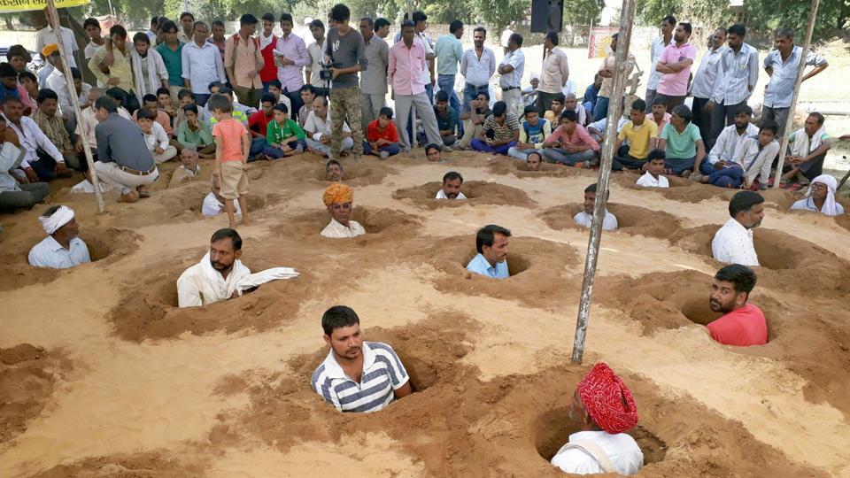 ರಾಜಸ್ಥಾನ: ರೈತರಿಂದ ಉಪವಾಸ ಸತ್ಯಾಗ್ರಹ